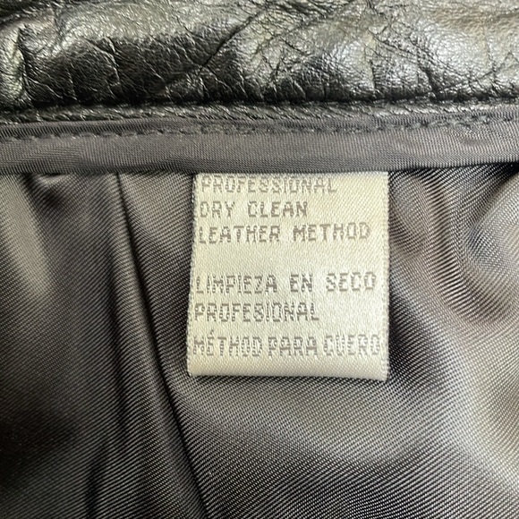 NINE WEST Vintage Genuine Leather High Rise Straight Leg Pants in Black Size 10 - Picture 13 of 14